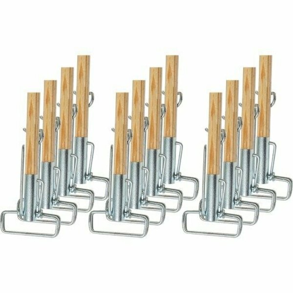 Bsc Preferred Genuine Joe Mop Handle, w/Metal Grip, Adj Clamp, 1-1/8inx60in, Natural, 12PK GJO18415CT